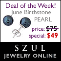 Deal of the Week - Cultured Round Black Pearl Earrings - $49