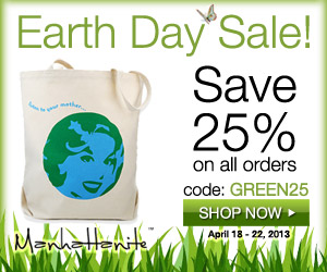 Earth Day Sale! Save 25% off All Orders at ShopManhattanite.com, Use code: GREEN25 at checkout, Shop Now!