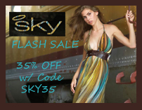 Flash Sale at ShopManhattanite.com! Save 35% off Sky, Use code: SKY35 at checkout. Valid through 6/20/13. Shop Now!