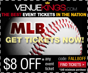 The Best MLB Tickets in the Nation! Save $10 off any Sports Ticket, Use Code: 10off at checkout with $30 minimum purchase. Find Tickets Now!