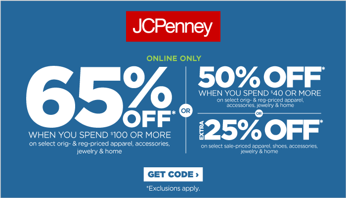 JCPenney 65% OFF coupon 2017