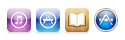 iTunes, app store, iBooks, Mac Store logo