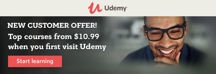 New customer offer! Top courses from $10.99 when you first visit Udemy