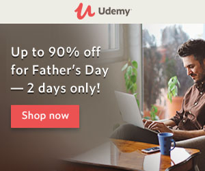 Two days of deals for dad! Courses from $10.99.