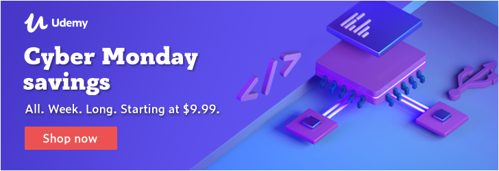 Shop smart. Get smarter. Courses as low as $9.99 for Cyber Week