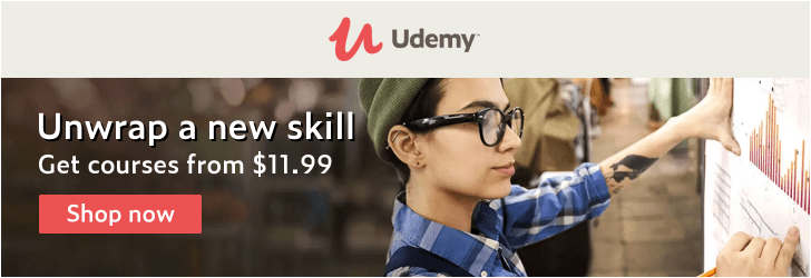 Tis the season for learning. Courses start at $11.99